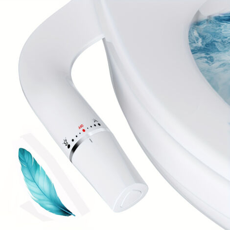 Pulvérisateur pour bidet ultra fin avec double buse non électrique, pression de l’eau réglable, fixation de bidet d’eau froide pour toilettes, installation facile à domicile (1/5)