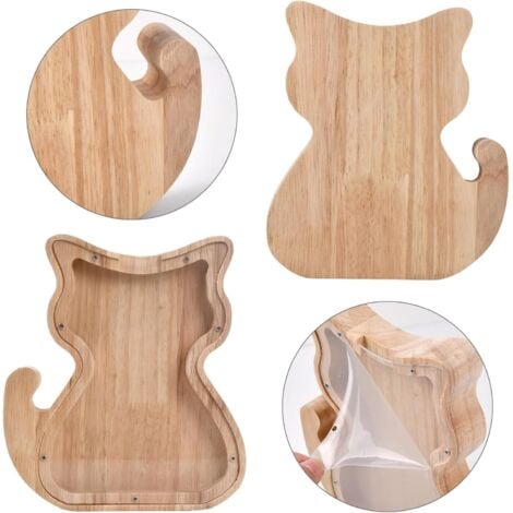 BOÎTE BOIS NATUREL Avec Vitrine En Forme De Coeur Pièce / Boîte De