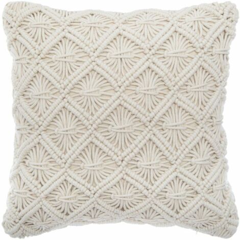 Coussin design ethnique macramé Eté Indien (1/4)