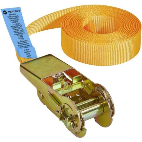 TO-6802773 Sangle de serrage simple Force de traction LC : arrimage plaquant (simple/direct)=250 daN (L x l) 5 m x 25 mm à cliquet EN 12195 A843092 (1/4)