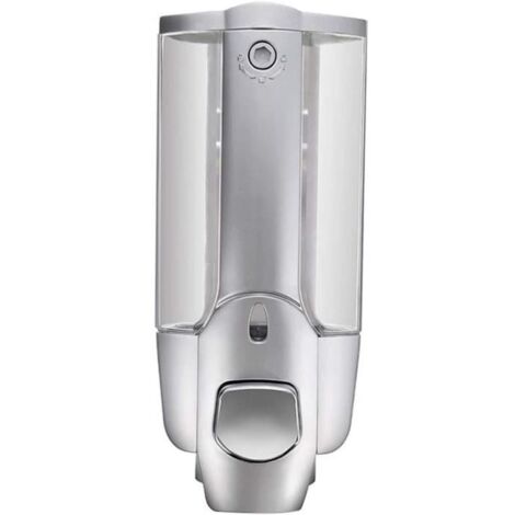 Distributeur De Savon Mural Pour Maison, Hôtel, Salle De Bain, Nettoyant Pour Les Mains, Savon, Shampooing, Gel Douche, Argen (1/4)