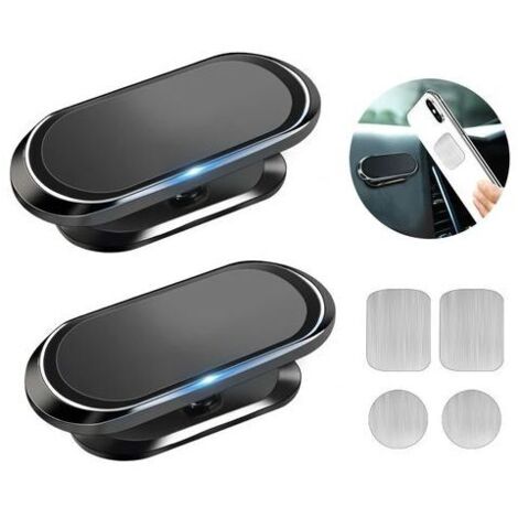 Support de téléphone magnétique pour voiture Support de téléphone magnétique pour voiture Rotation à 360 ° Support de voiture magnétique Compatible avec iPhone/Samsung/Huawei/Xiaomi, etc., 2 supports (1/5)