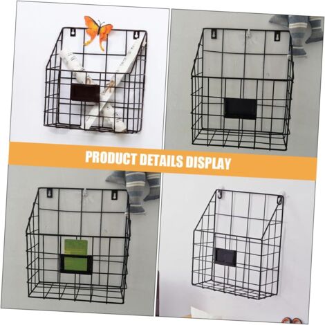 Porte-revues Mural Relaxdays 5 Compartiments - Organisateur Magazines En Acier Blanc