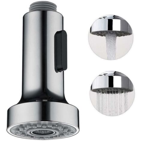 Douchette pour Robinet Cuisine Douchette 2 Modes Tête Robinet Cuisine Douchette Remplacement Douchette pour Rétractable Mitigeur Cuisine,Chromé ,G1/2".. (1/3)