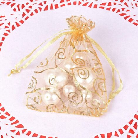 100 Sacs Cadeaux Organza Violets 10x12cm – Pour Mariage, Noël, Toutes Occasions