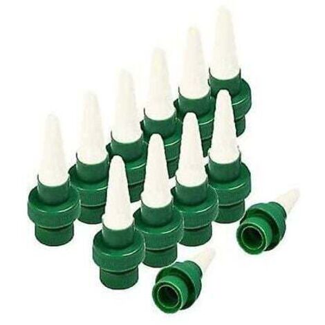 Arrosage automatique pour plantes en céramique avec pics d'arrosage automatique pour fleurs et goutte-à-goutte, système d'arrosage pour intérieur et extérieur Lot de 12 (1/5)