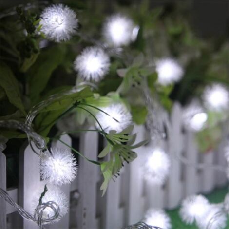 Boule en peluche boule en peluche guirlande lumineuse décoration intérieure disposition de la scène modèle de batterie (non (1/4)