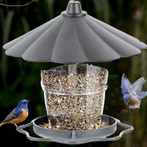 Supa Mangeoire Oiseaux Sauvages Avec Bol Eau Et Plat Picorer - Station Complète Pour Jardin