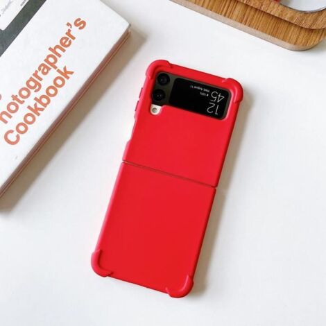 for Galaxy Z Flip 4 - Rouge - Étui pliable en Silicone pour Samsung Galaxy Z, housse de protection légère, an (1/4)