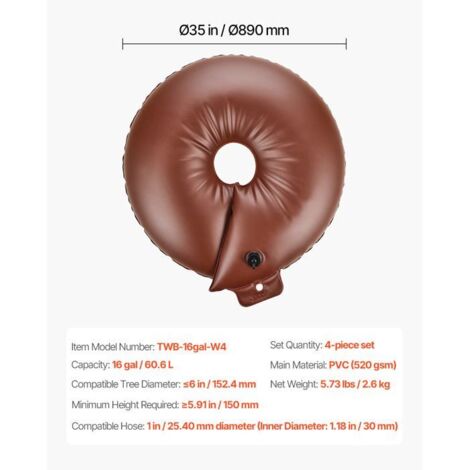 Sac D'Arrosage Pour Arbres à Libération Lente - Kit Irrigation Goutte à Goutte PVC Durable, Parfait Pour Arbres Nouvellement Plantés (2 Paquets)