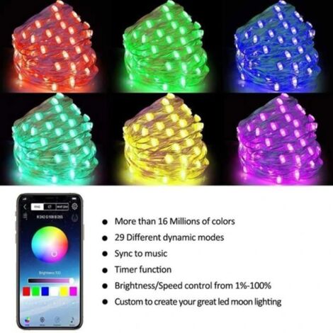 Guirlande Lumineuse 20M 200 LED IP44 Etanche Décoration Romantique Pour Sapin De Noel Mariage Fete Festival Anniversaire Jardin 90971694