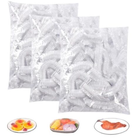 Film Alimentaire 300Pcs Charlottes Alimentaire Reutilisable Sacs De Conservation Frais Couvercles Bols Élastiqués Pour Restes - sh (1/4)