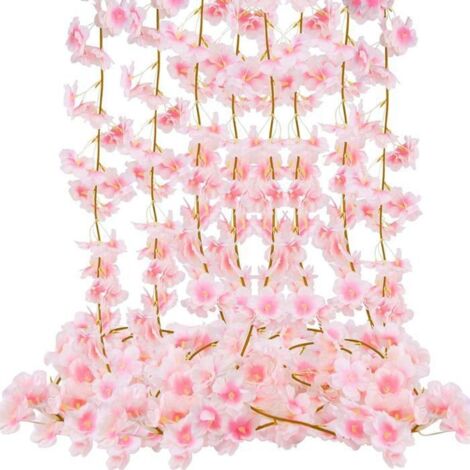 Kaiyaner 4 Pièces Guirlande Fleurs Artificielles Roses Blanches 9.8m - Décoration Mariage Et Fête