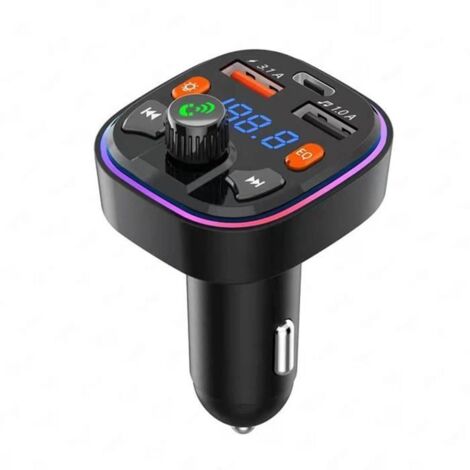 Transmetteur FM bluetooth pour voiture,USB-PD-Type-c,Lecteur MP3 (1/4)
