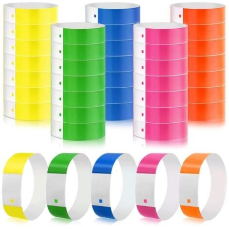 Bracelets d\'Identification - Lot de 600 - 19 mm - Imperméable - Résistant aux déchirures - Mixte (1/4)