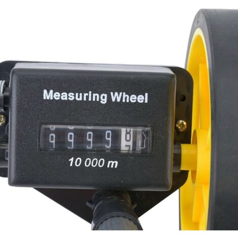 Roue De Mesure Distance 9999,9 M – Télescopique 45-102 Cm, Alliage Alu, Réinitialisation 1 Bouton, Précision 0,5%