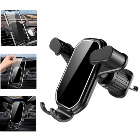 Support Téléphone Voiture Universel - 360°rotation - Support Ventilation avec Griffe Anti-Chute pour GPS Navigation (1/4)
