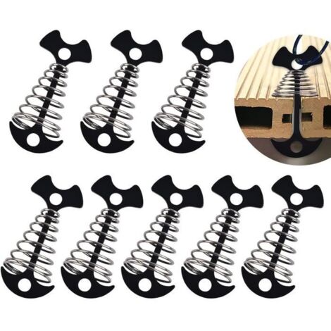 Piquet de Tente - Fishbone - 8Pcs - Aluminium - Fixations à Ressort - Couleurs Vives (1/4)