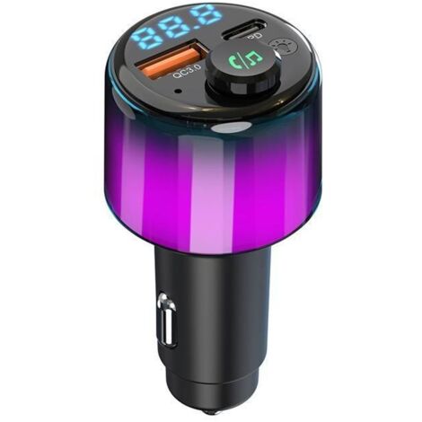 C Transmetteur FM bluetooth 5,3 FM de voiture 30W QC3.0 charge rapide et port USB adaptateur bluetooth voiture chargeur voiture (1/4)