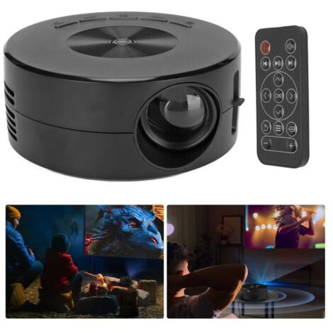 Mini Projecteur Portable LCD - écran 24 à 60 Pouces - Résolution 1920x1080 Supportée - Durée LED 30 000 H - Pour Films, Gaming - Avec Câble AV