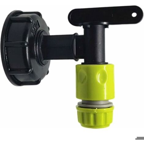 Robinet Cuve 1000L Plastique HUFHNWSO - Robinet IBC 3/4 Avec Adaptateur Pour Récupérateur Eau De Pluie