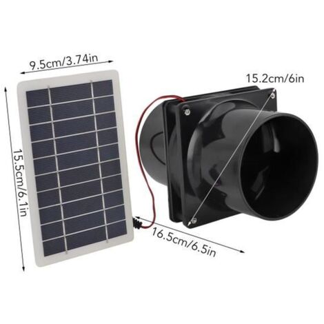 Qiilu Ventilateur à énergie solaire Kit de Ventilateur de Panneau