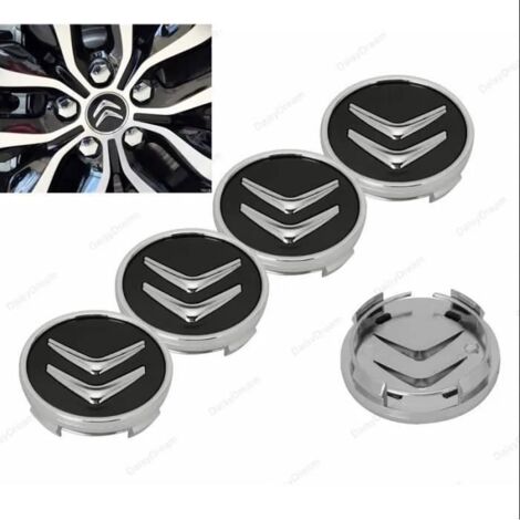 Lot De 4 Bouchons Centraux (center Caps) Noirs Pour Jantes GMC - 182mm - Reconditionnés