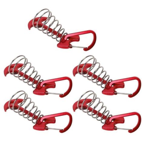 Piquets de tente en arête de poisson Clous de tente en arête de poisson, 5 pièces, grandes planches de sport camping Rouge (1/4)
