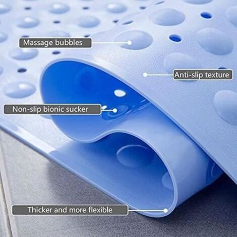Tapis Antidérapant Salle De Bain Tapis De Douche En Luffa Idyfodol - Antidérapant Et Anti-moisissure - 53x53 Cm - PVC Lavable Machine - Beige - Pour Intérieur/extérieur Tapis Douche Confortable 53x53