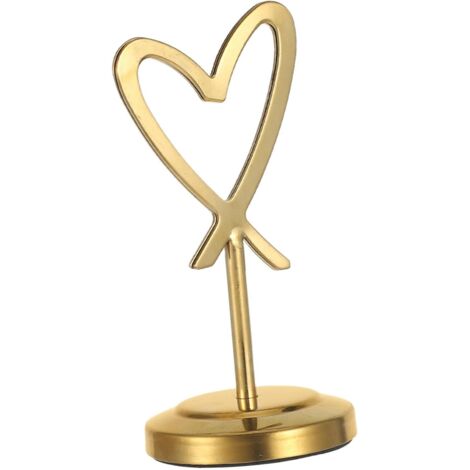 Support amour photo inox doré – mignon, pour mémos, notes et organisation (1/4)