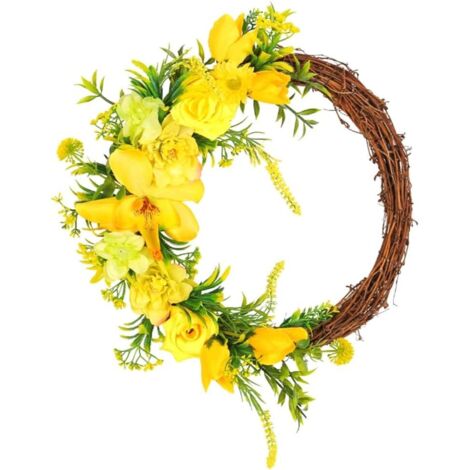 Couronne D’Halloween En Branches Noires – Avec Araignée Violette Et Chauve-souris – Diamètre 44 Cm – Pour Porte, Fenêtre, Mur – Décorations De Fête