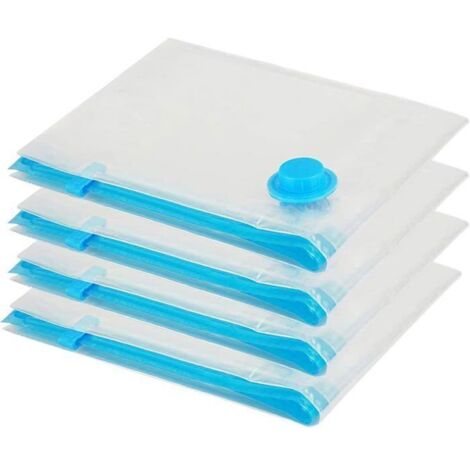 Sacs de rangement sous vide - - Lot de 4 - 100 x 80 cm - Économise 80% d'espace - Mixte (1/4)