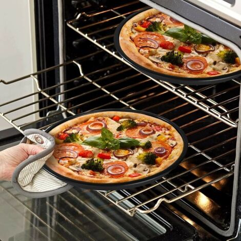 2PCS Moule à Pizza Rond de 22cm, Acier au Carbone avec Revêtement Anti ...