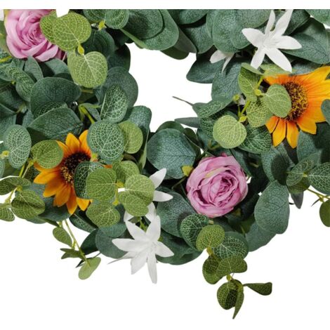 Couronne De Tournesol Artificiel à Suspendre, Guirlande Naturelle Pour Porte Decoration Murale Decoration Dautomne Halloween Thanksgiving Decoration De Fenetre 82165714