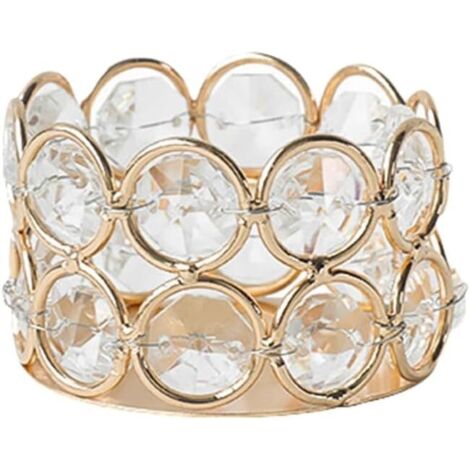 Bougeoir rond en cristal en métal pour bougies chauffe-plat, pour bureau, mariage (1/4)