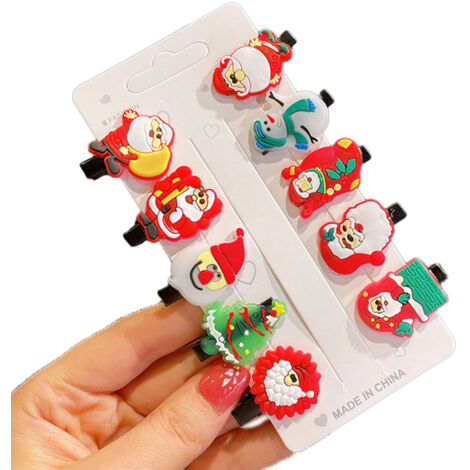 Barrettes de Noël pour enfants, bébés filles, jolis bois de renne, accessoires pour cheveux Père Noël. (1/4)