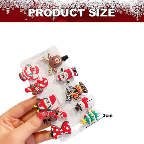 Barrettes de Noël pour enfants, bébés filles, jolis bois de renne, accessoires pour cheveux Père Noël (1/4)