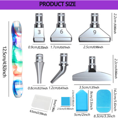 Règle En Acier Inoxydable Pour Peinture Diamant – Avec Grille De Repérage, Anti-adhésive – Outil Pour DIY