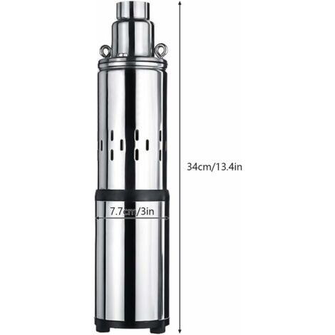 Treeisland Pompe Submersible Solaire 12V 180W Acier Inoxydable – Idéale Irrigation Agricole, Puits Profond, Élevage