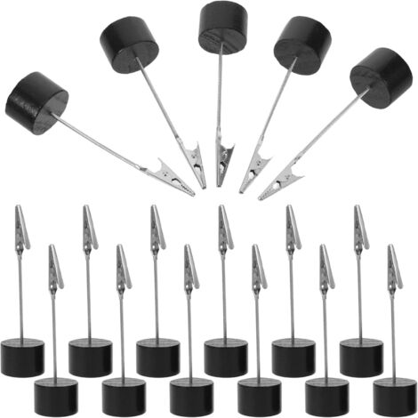 24 porte-numéros table base ronde, clips mémo pour photos et réceptions (1/4)