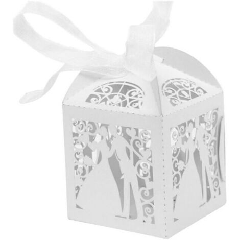50 boîtes à bonbons pour mariage, communion ou fêtes, idéal chocolats bijoux (1/4)