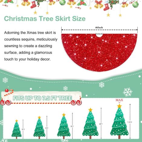 Jupe de Sapin de Noël, 90 cm Cache-Pied de Sapin Noël Blanche en Fausse