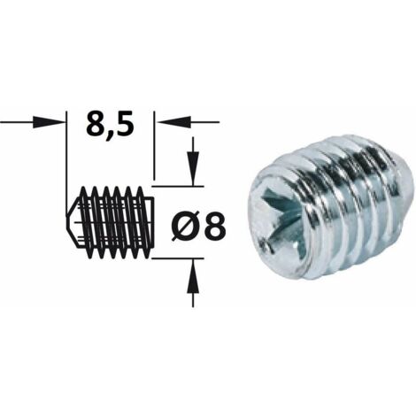 Vis Ferrure 10x vis sans tête M8 x 8,5mm empreinte cruciforme PZ2 meuble bois ...