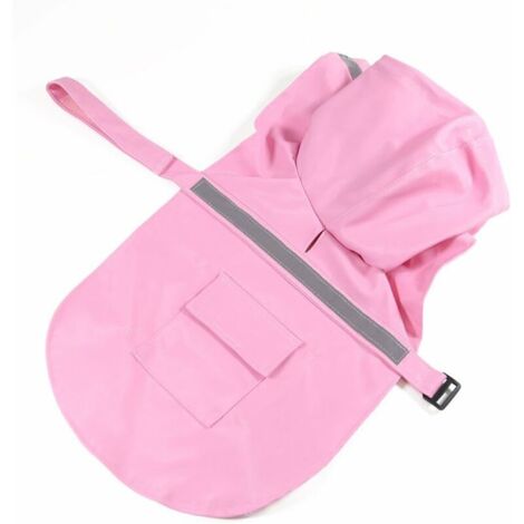 Imperméable ajustable pour chien de compagnie (rose S)- (1/2)