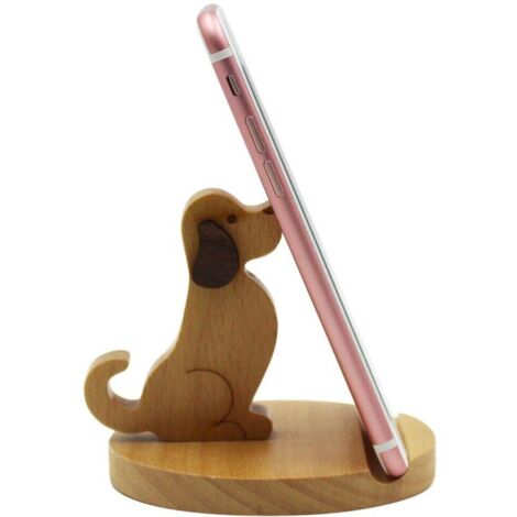 Support Téléphone Bureau Design Ours - Support Pliable Réglable En Hauteur - Compatible Smartphones Et Tablettes - Déco Bureau Mignon