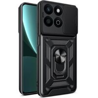 Coque pour Honor 200 Smart 5G et Honor X7c - housse etui rigide anti choc + verre trempe - NOIR