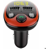 Transmetteur FM Bluetooth pour voiture, lecteur MP3 Bluetooth, adaptateur radio sans fil, chargeur rapide allume-cigare avec