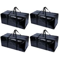 4 pièces sac demenagement cartons déménagement carton sac de voyage grand sac de vetement jumbo bag rangement couette poignée malle
