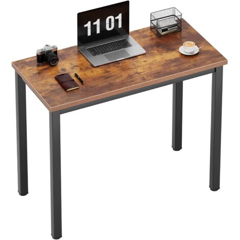 SOGES Kleiner Computertisch 80 x 40 cm, PC-Tisch, Bürotisch, Eckschreibtisch für Homeoffice,Vintage Schwarz