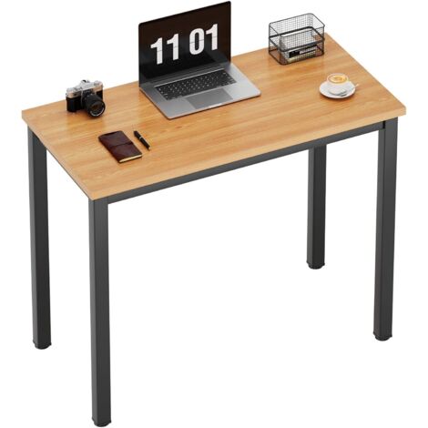 SOGES Scrivania per computer piccola 80 x 40 cm, scrivania per PC, scrivania per ufficio, scrivania angolare per ufficio domestico,Teak Nero